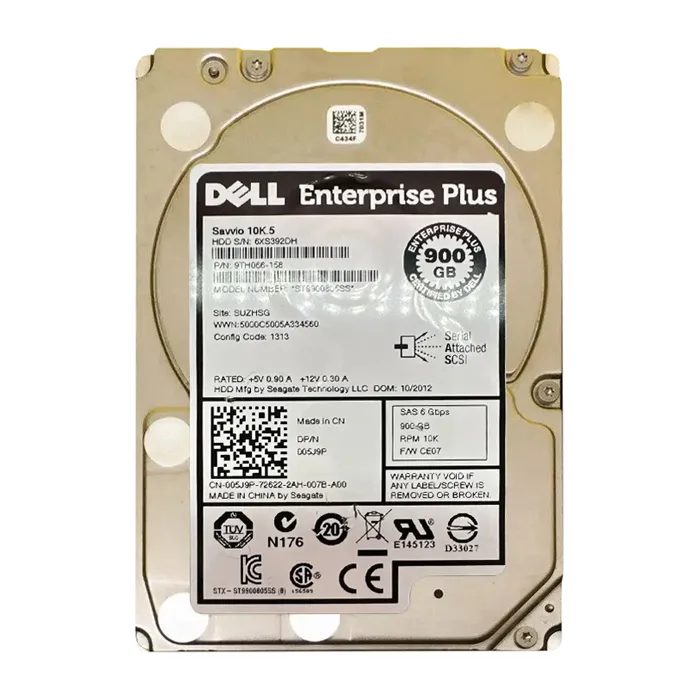 Dell 05J9P | 900GB 10000RPM SAS 6Gb/s Hot-Pluggable 2.5-Inch Hard Drive for EqualLogic Storage Array Refurbished - Dell refurbished available on Gotodirect
