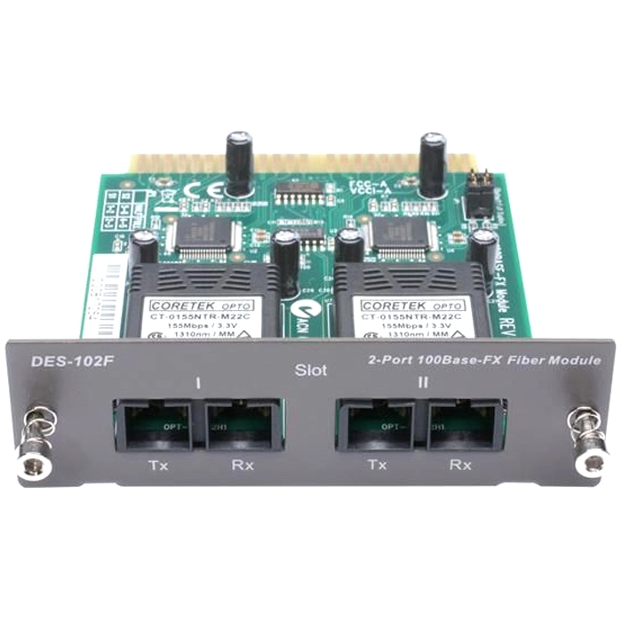 Buy D-Link DES-102F | 2-Ports 100Base-FX Fiber Expansion Module for DSS-24+ Switch Refurbished - $538.30 D-Link DES-102F | 2-Ports 100Base-FX Fiber Expansion Module for DSS-24+ Switch Refurbished - D-Link refurbished available on Gotodirect