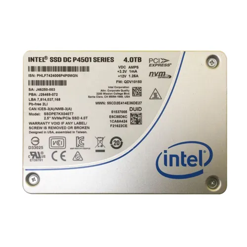Intel SSDPE7KX040T7 | DC P4501 4TB Triple-Level Cell PCI Express 3.1 x4 NVMe U.2 2.5-Inch Solid State Drive Refurbished - Intel refurbished available on Gotodirect