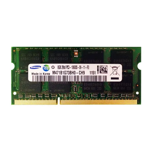Samsung M471B1G73BH0-CH9 | 8GB DDR3-1333MHz PC3-10600 Non-ECC Unbuffered SODIMM CL9 2Rx8 1.5V 204-Pin Memory Module Refurbished - Samsung refurbished available on Gotodirect