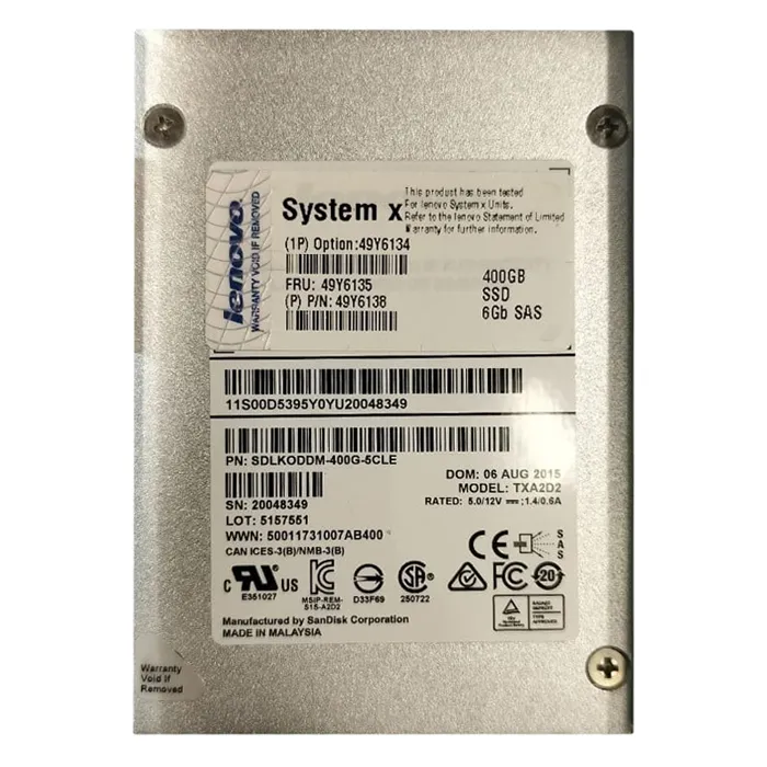 IBM 49Y6135 | 400GB Multi-Level Cell SAS 6Gb/s Hot Swappable 2.5-Inch Solid State Drive Refurbished -  refurbished available on Gotodirect