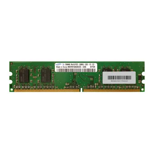 Samsung M378T3354EZ3-CE6 | 256MB DDR2-667MHz PC2-5300 Non-ECC Unbuffered UDIMM CL5 1Rx16 1.8V 240-Pin Memory Module Refurbished - Samsung refurbished available on Gotodirect