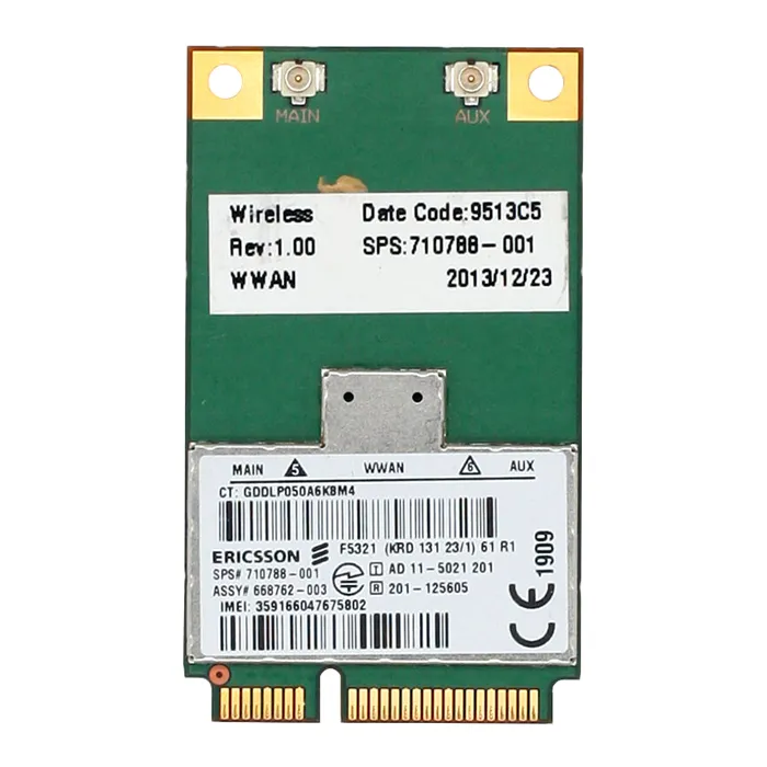 HP 668762-003 | F5321 HSPA+ 21Mbps Mini PCI Express 3G WWAN Module with GPS Refurbished - Hewlett-Packard (ou HP en abrégé) refurbished available on Gotodirect