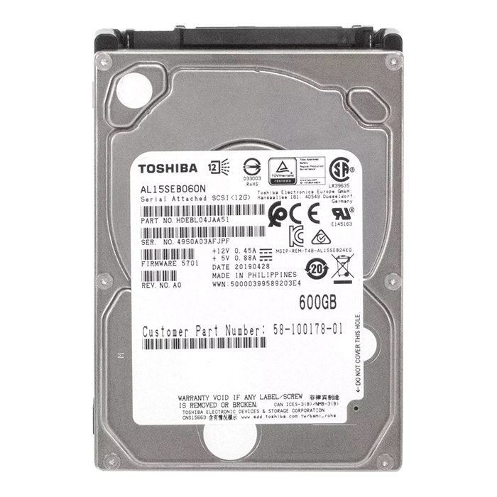 Cisco 58-100178-01 | 600GB 10000RPM SAS 12Gb/s Hot Swappable 2.5-Inch Hard Drive Refurbished - Cisco Systems Inc. refurbished available on Gotodirect