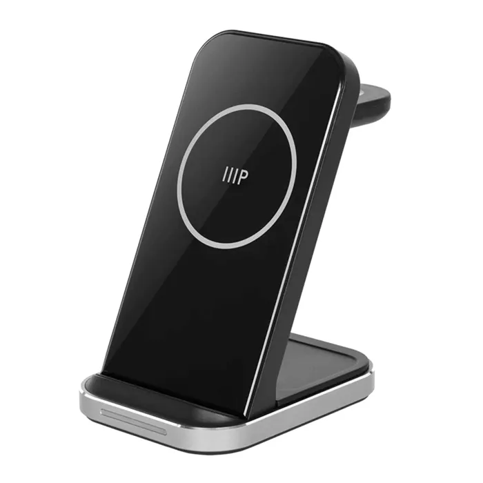 Monoprice 44836 | 3 in 1 Wireless Charging Station for iPhone Apple Watch and AirPods Bundled with USB-C PD3.0 Wall Charger Refurbished -  refurbished available on Gotodirect