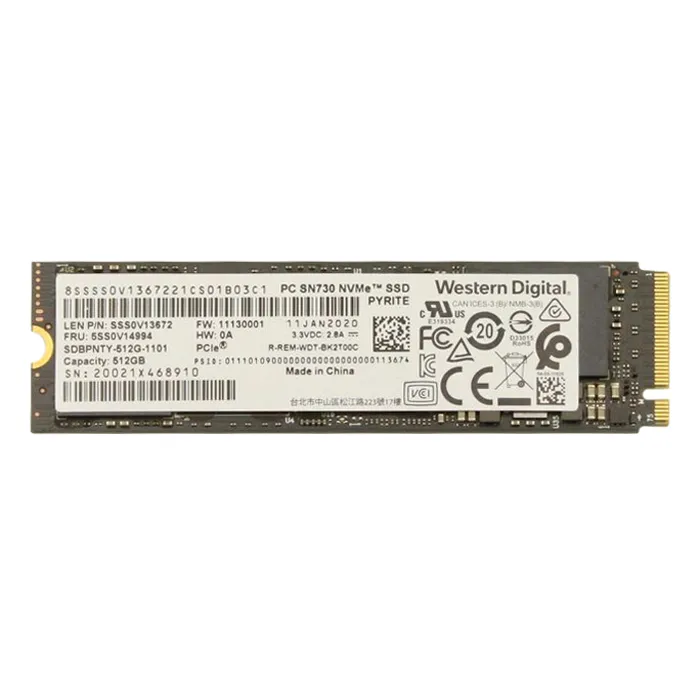 Lenovo 5SS0V14994 | 512GB M.2 PCI Express NVMe 2280 MLC 3D-Nand Solid State Drive Refurbished - Lenovo refurbished available on Gotodirect