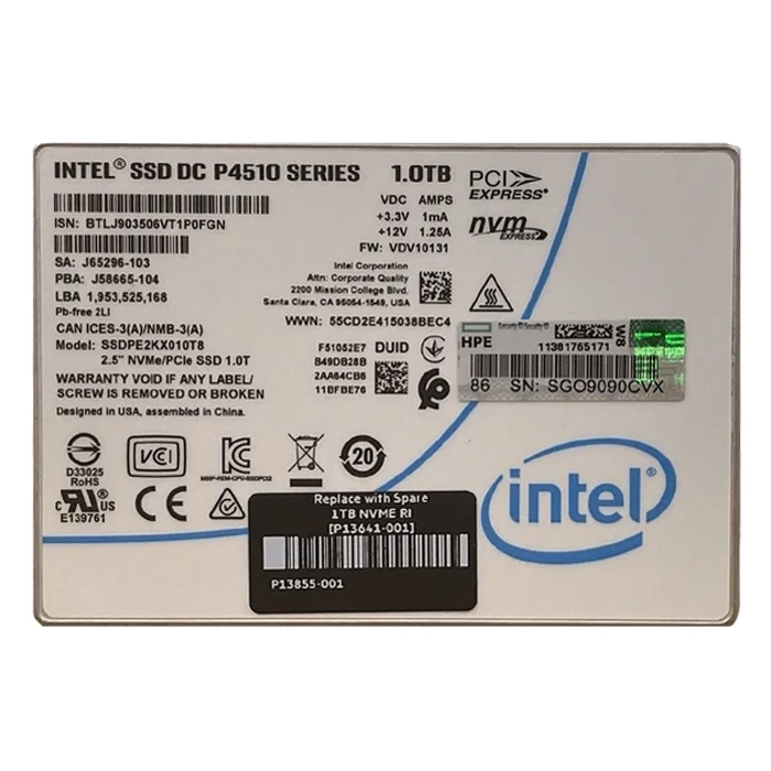 Buy HP P13855-001 | 1TB PCI Express NVMe x4 Read Intensive 2.5-Inch Solid State Drive Refurbished - $1307.30 HP P13855-001 | 1TB PCI Express NVMe x4 Read Intensive 2.5-Inch Solid State Drive Refurbished - Hewlett-Packard (ou HP en abrégé) refurbished available on Gotodirect