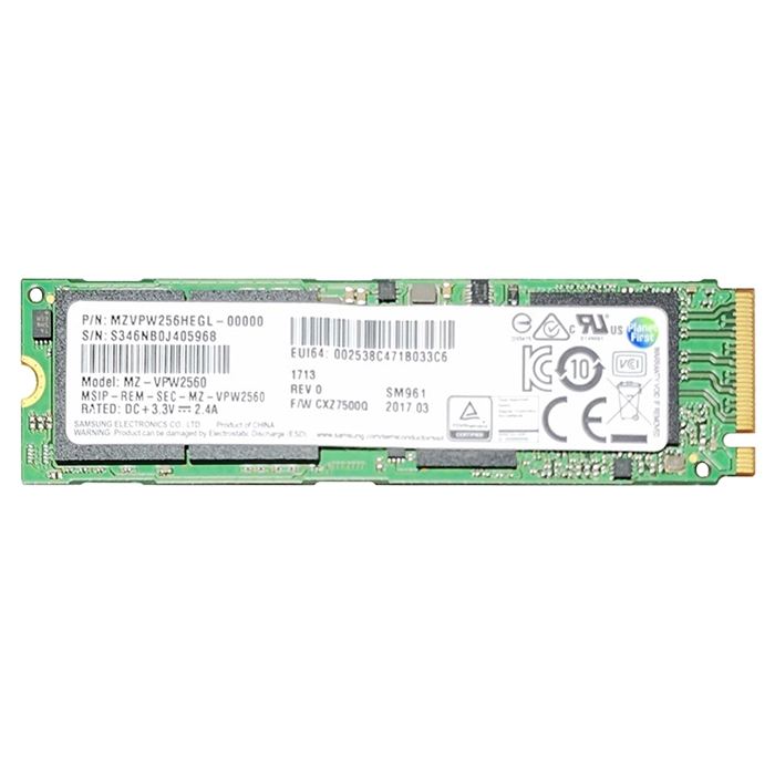 Samsung MZ-VPW2560 | SM961 256GB Multi-Level-Cell PCI Express NVMe 3.0 x4 M.2 2280 Solid State Drive Refurbished - Samsung refurbished available on Gotodirect