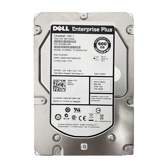 Dell 002R3X | 600GB 15000RPM SAS 6Gb/s Hot-Pluggable 3.5-Inch Hard Drive for EqualLogic Storage Array Refurbished - Dell refurbished available on Gotodirect