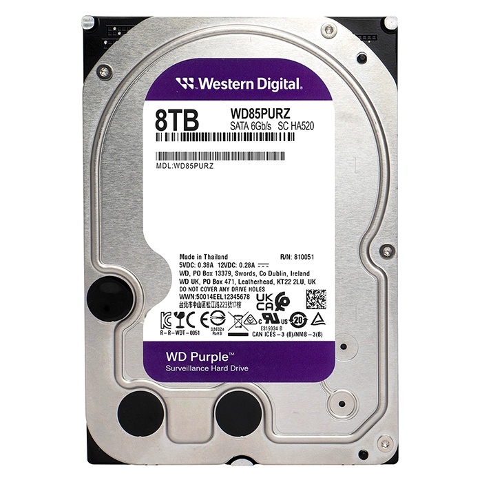 Western Digital WD85PURZ | Purple 8TB 3.5-inch 6Gb/s SATA 5400RPM 256MB Cache Surveillance Hard Drive Refurbished - Western Digital refurbished available on Gotodirect