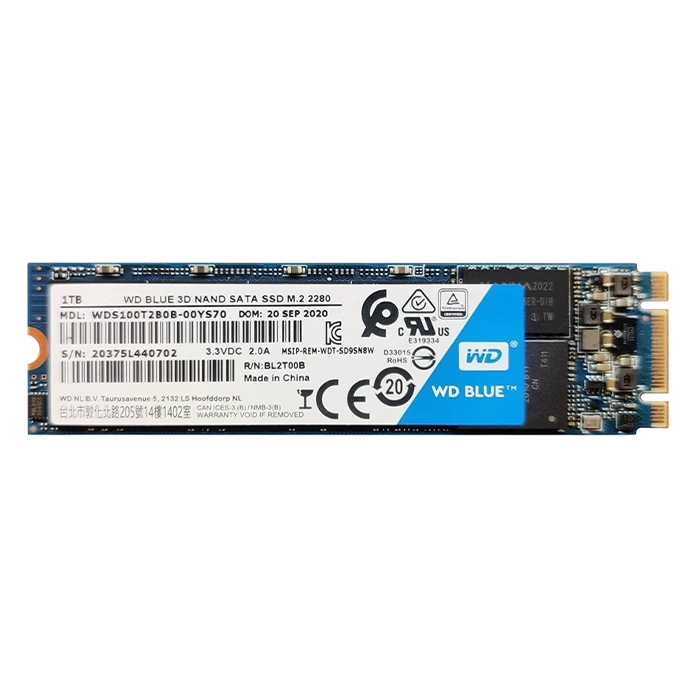 Western Digital WDS100T2B0B-00YS70 | Blue 1TB Triple-Level Cell SATA 6Gb/s 3D NAND M.2 2280 Solid State Drive Refurbished - Western Digital refurbished available on Gotodirect
