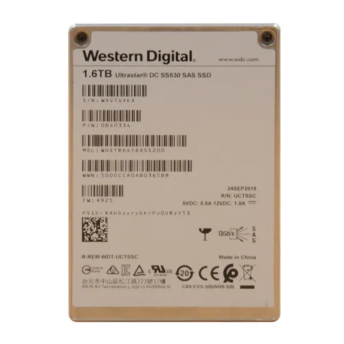 Buy Western Digital WUSTR6416ASS200 | Ultrastar DC SS530 Series 1.6TB Triple-Level-Cell SAS 12Gb/s 2.5-inch Solid State Drive Refurbished - $843.32 Western Digital WUSTR6416ASS200 | Ultrastar DC SS530 Series 1.6TB Triple-Level-Cell SAS 12Gb/s 2.5-inch Solid State Drive Refurbished - Western Digital refurbished available on Gotodirect