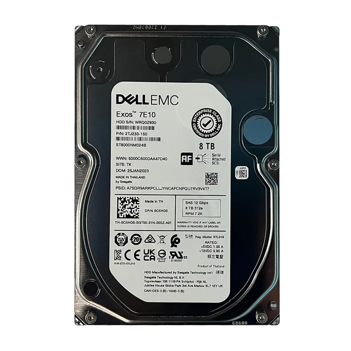 Dell 0C5HD0 | 8TB 7200RPM SAS 12Gb/s 3.5-Inch Nearline Hard Drive Refurbished - Dell refurbished available on Gotodirect