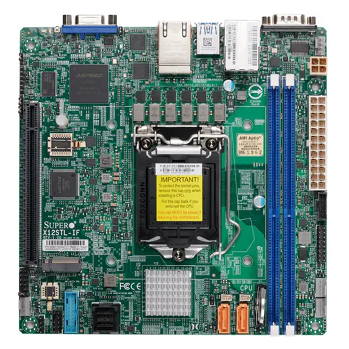 Supermicro MBD-X12STL-IF-B | Socket LGA1200 Intel C252 Chipset Mini-ITX System Board (Motherboard) Supports Pentium/Xeon E-2300 DDR4 2x DIMM Refurbished -  refurbished available on Gotodirect