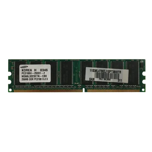 Samsung M368L3223ETN-CB0 | 256MB DDR-266MHz PC-2100 Non-ECC Unbuffered UDIMM CL2.5 1Rx8 2.5V 184-Pin Memory Module Refurbished - Samsung refurbished available on Gotodirect