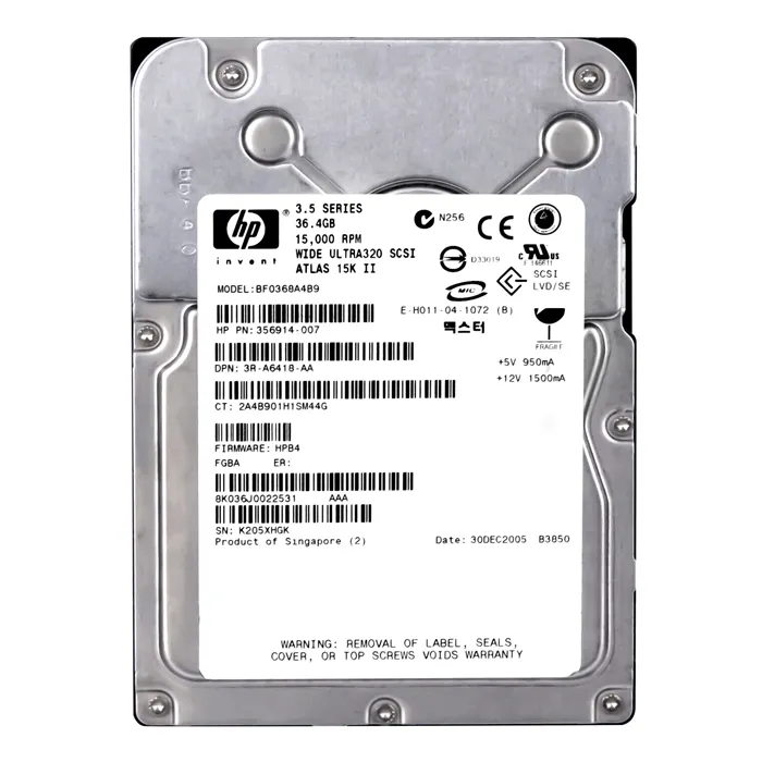 Buy HP 3R-A6418-AA | 36.4GB 15000RPM Ultra320 SCSI 8MB Cache Hot-Pluggable LVD 80-Pin 3.5-inch Hard Drive Refurbished - $171.76 HP 3R-A6418-AA | 36.4GB 15000RPM Ultra320 SCSI 8MB Cache Hot-Pluggable LVD 80-Pin 3.5-inch Hard Drive Refurbished - Hewlett-Packard (ou HP en abrégé) refurbished available on Gotodirect