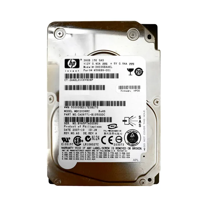 HP DH036BAAKL | 36GB 15000RPM SAS 3Gb/s Hot Swappable Dual Port 2.5-Inch Hard Drive Refurbished - Hewlett-Packard (ou HP en abrégé) refurbished available on Gotodirect