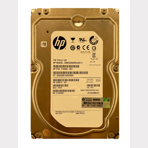 HP 710490-001 | 2TB 7200RPM SAS 6Gb/s 3.5-Inch Hard Drive Refurbished - Hewlett-Packard (ou HP en abrégé) refurbished available on Gotodirect