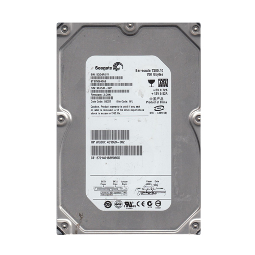 Buy HP 431659-002 | 750GB 7200RPM SATA 3Gb/s NCQ 16MB Cache Hot-Pluggable 3.5-inch Midline Hard Drive Refurbished - $287.78 HP 431659-002 | 750GB 7200RPM SATA 3Gb/s NCQ 16MB Cache Hot-Pluggable 3.5-inch Midline Hard Drive Refurbished - Hewlett-Packard (ou HP en abrégé) refurbished available on Gotodirect