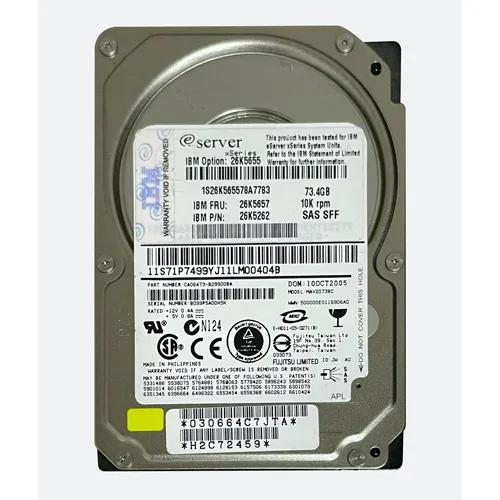 IBM 26K5657 | 73.4GB 10000RPM SAS 3Gb/s Hot Swappable 16MB Cache 2.5-Inch Hard Drive Refurbished -  refurbished available on Gotodirect
