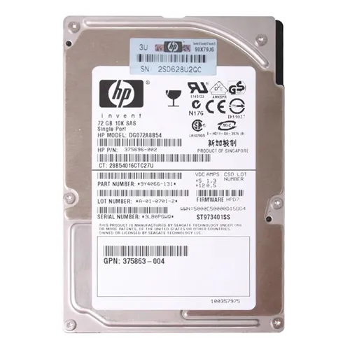 Buy HP DG072A8B54 | 72GB 10000RPM SAS 3Gb/s Hot-Pluggable Single Port SFF 2.5-inch Enterprise Hard Drive for Gen1/7 ProLiant Server Refurbished - $77.69 HP DG072A8B54 | 72GB 10000RPM SAS 3Gb/s Hot-Pluggable Single Port SFF 2.5-inch Enterprise Hard Drive for Gen1/7 ProLiant Server Refurbished - Hewlett-Packard (ou HP en abrégé) refurbished available on Gotodirect