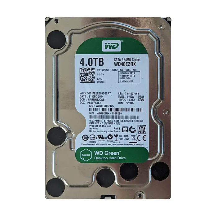 Western Digital WD40EZRX | 4TB 5400RPM SATA 6Gb/s 3.5-Inch 64MB Cache Green Hard Drive Refurbished - Western Digital refurbished available on Gotodirect