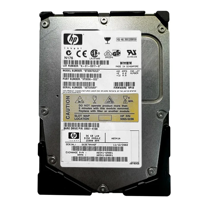 Buy HP A6541-60001 | 36.4GB 15000RPM Ultra160 SCSI Hot Swappable LVD 80-Pin 3.5-Inch Hard Drive Refurbished - $485.81 HP A6541-60001 | 36.4GB 15000RPM Ultra160 SCSI Hot Swappable LVD 80-Pin 3.5-Inch Hard Drive Refurbished - Hewlett-Packard (ou HP en abrégé) refurbished available on Gotodirect