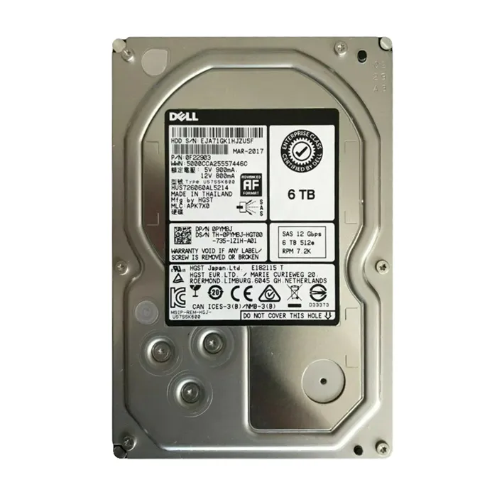 Dell 0PYM8J | 6TB 7200RPM SAS 12Gb/s Hot-Pluggable (512e) 3.5-Inch Nearline Hard Drive for PowerEdge Server & PowerVault Storage Array Refurbished - Dell refurbished available on Gotodirect