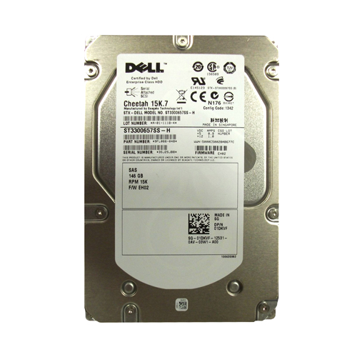 Dell 1DKVF | 146GB 15000RPM SAS 3Gb/s Hot-Swappable 16MB Cache 3.5-Inch Hard Drive Refurbished - Dell refurbished available on Gotodirect