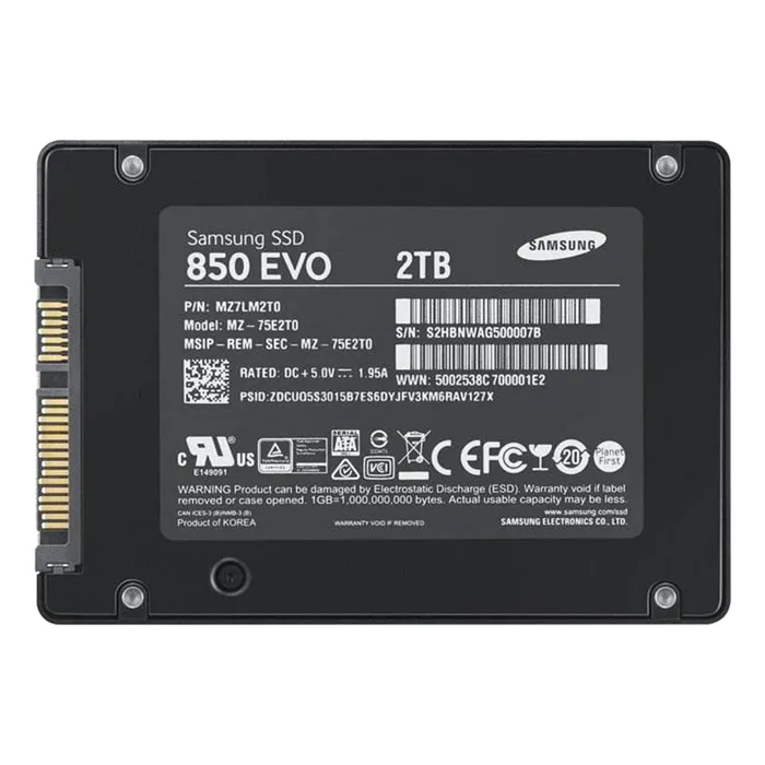 Samsung MZ-75E2T0 | 850 EVO Series 2TB 2.5-inch 6GB/s SATA 2GB Cache V-NAND 3bit MLC Solid State Drive Refurbished - Samsung refurbished available on Gotodirect