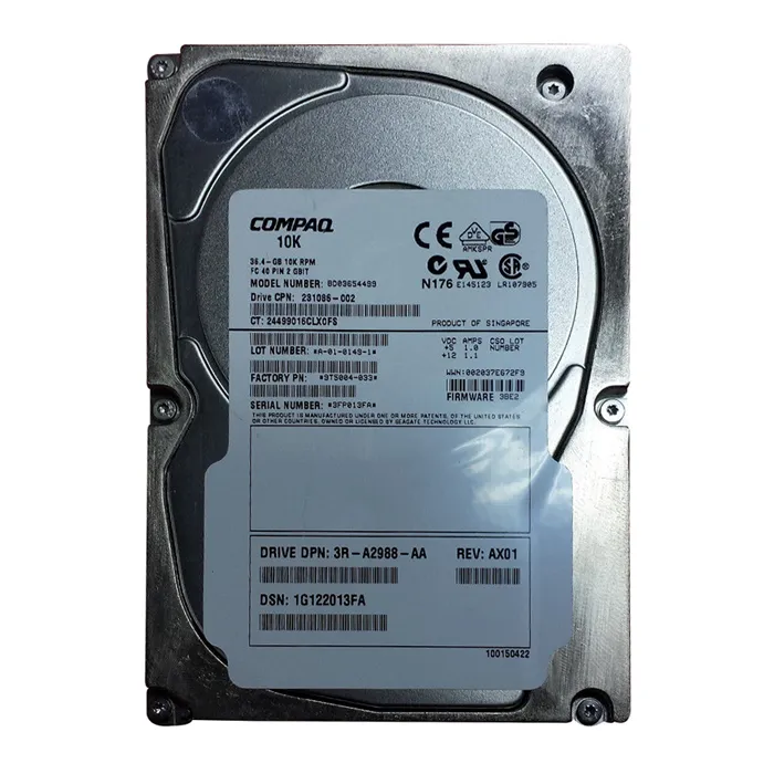 HP BD03654499 | 36.4GB 10000RPM Fibre Channel 2Gb/s Hot-Pluggable 40-Pin 3.5-Inch Hard Drive for StorageWorks Refurbished - Hewlett-Packard (ou HP en abrégé) refurbished available on Gotodirect