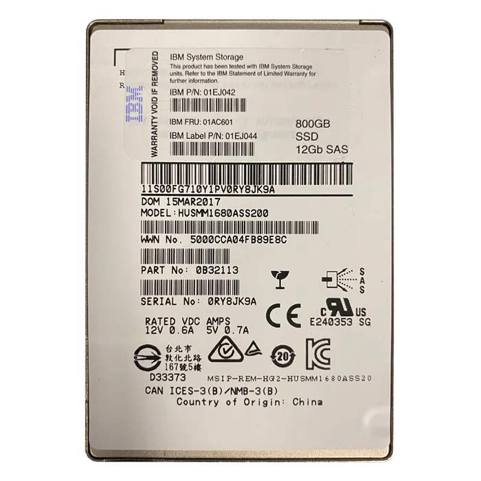 IBM 01AC601 | 800GB SAS 12Gb/s 2.5-Inch Solid State Drive for Storwize V5000 G2 Refurbished -  refurbished available on Gotodirect