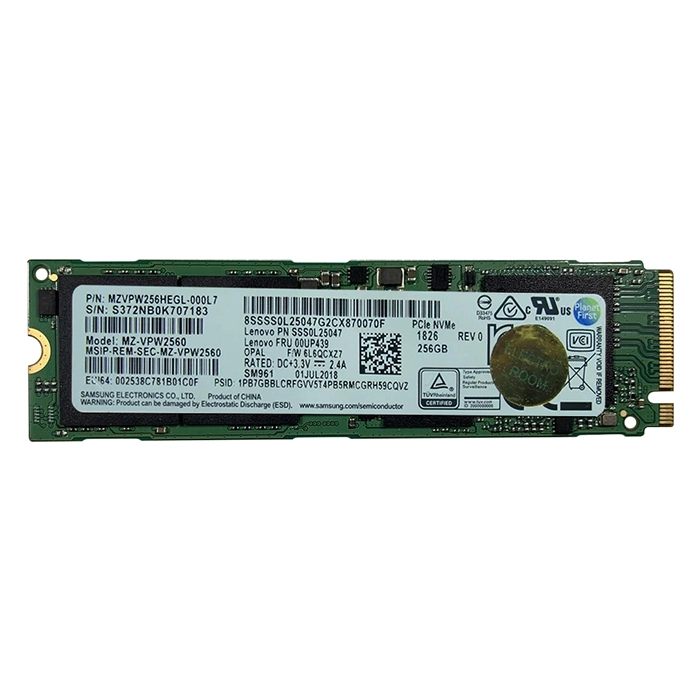 Lenovo 00UP439 | 256GB PCI Express 3.0 x4 NVMe M.2 2280 Internal Solid State Drive Refurbished - Lenovo refurbished available on Gotodirect