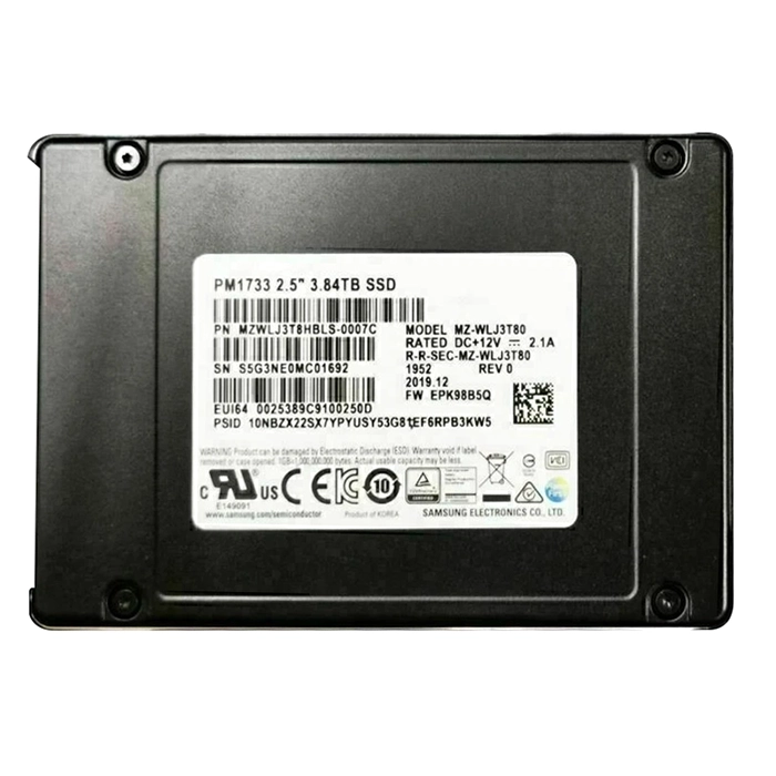 Samsung MZWLJ3T8HBLS-0007C | Enterprise PM1733 Series 3.84TB Triple-Level Cell PCI-Express 4.0 x4 NVMe Read-Intensive U.2 2.5-Inch Solid State Drive Refurbished - Samsung refurbished available on Gotodirect
