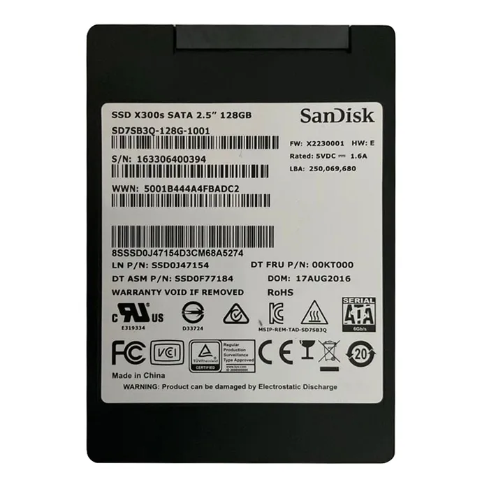 Lenovo 00KT000 | 128GB Multi-Level Cell SATA 6Gb/s 2.5-Inch Solid State Drive Refurbished - Lenovo refurbished available on Gotodirect
