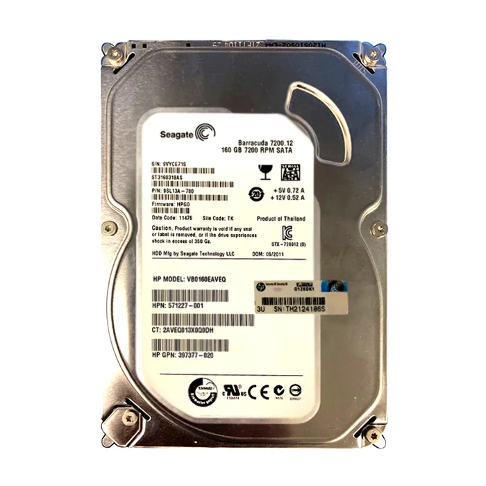 HP 571227-001 | 160GB 7200RPM SATA 3Gb/s LFF Hot-Pluggable 3.5-inch Hard Drive for ProLiant Servers Refurbished - Hewlett-Packard (ou HP en abrégé) refurbished available on Gotodirect