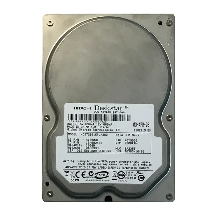 Lenovo 40Y903502 | 160GB 7200RPM SATA 3Gb/s 3.5-Inch 8MB Cache Hard Drive Refurbished - Lenovo refurbished available on Gotodirect