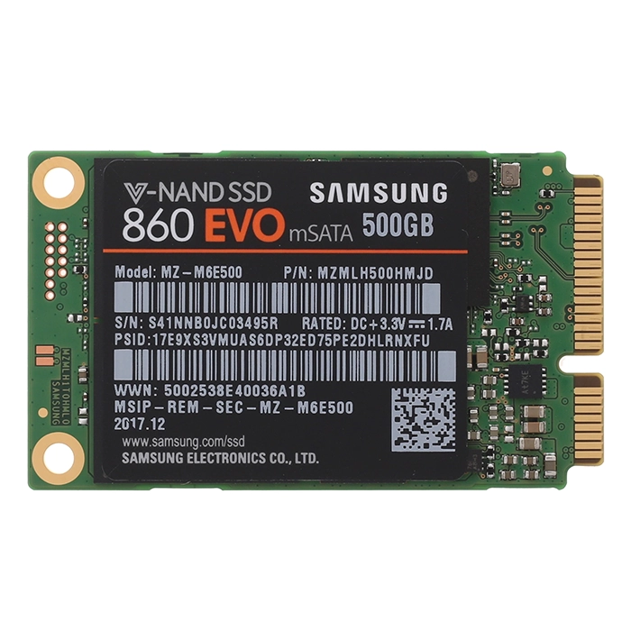 Samsung MZ-M6E500BW | 860 EVO Series 500GB mSATA 6GB/s SATA 512MB Cache V-NAND 3bit MLC Solid State Drive Refurbished - Samsung refurbished available on Gotodirect