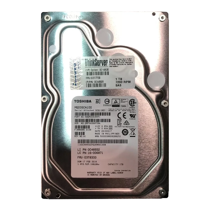 Lenovo 0C19530 | 1TB 7200RPM SAS 6Gb/s Hot Swappable 64MB Cache 3.5-Inch Hard Drive for ThinkServer RD540 Refurbished - Lenovo refurbished available on Gotodirect