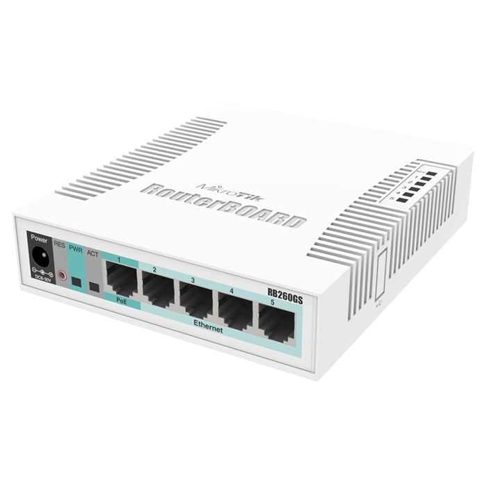 Buy Mikrotik CSS106-5G-1S | RB260GS 5-Ports Gigabit Ethernet with 1-Port 1.25GbE SFP Managed Network Switch Refurbished - $206.97 Mikrotik CSS106-5G-1S | RB260GS 5-Ports Gigabit Ethernet with 1-Port 1.25GbE SFP Managed Network Switch Refurbished - MikroTik refurbished available on Gotodirect