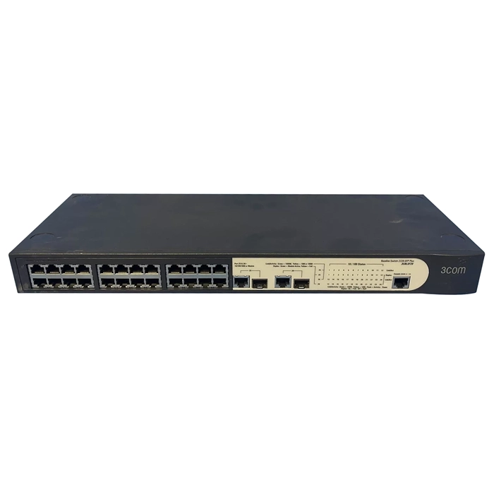 3Com 3CBLSF26 | Baseline 2226 Plus 24 x RJ-45 Ports 10/100Base-TX + 2 x Shared SFP Ports Layer 2 Managed Rack-mountable Fast Ethernet Network Switch Refurbished -  refurbished available on Gotodirect