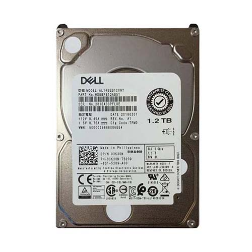 Dell 03K30N | 1.2TB 2.5-inch 12GB/s SAS 10000RPM 128MB Cache (512n) Hot-Pluggable Server Hard Drive for PowerEdge G14 - G16 Servers and Storage Arrays Refurbished - Dell refurbished available on Gotodirect