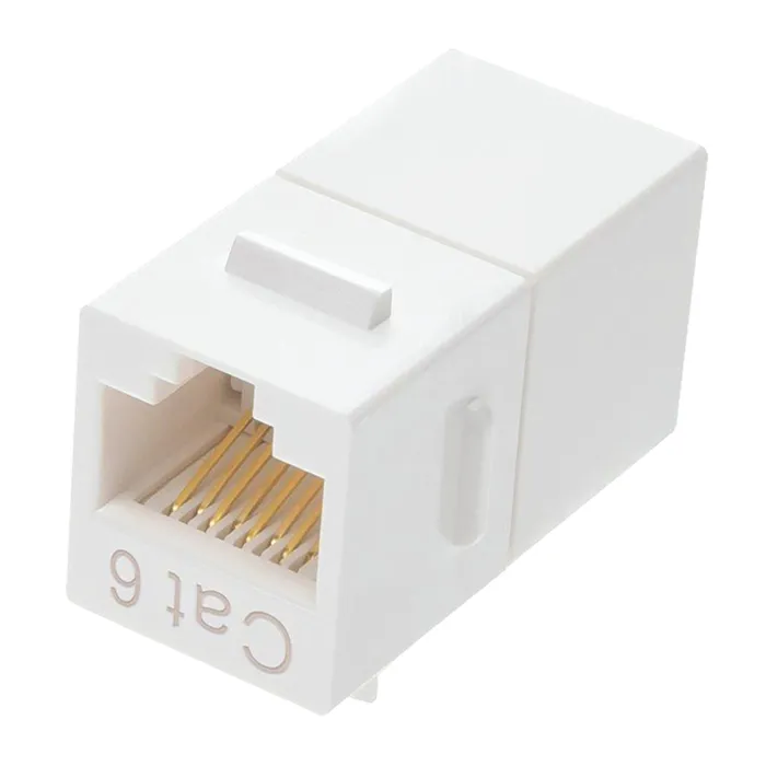 Monoprice 7303 | Cat6 RJ45 Inline Coupler Type Feedthrough Keystone Jack White Refurbished -  refurbished available on Gotodirect