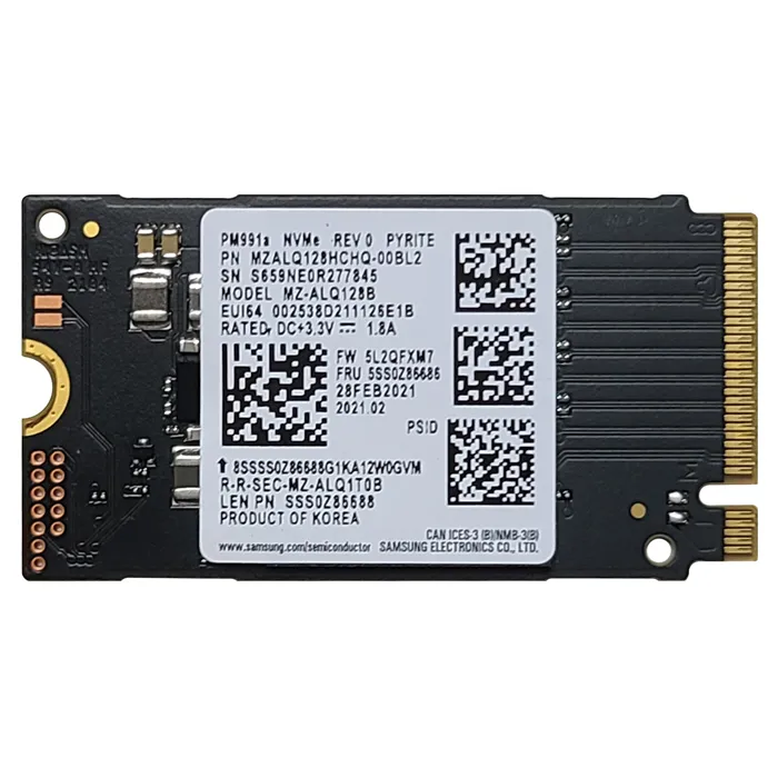 Lenovo 5SS0Z86686 | PM991A 128GB PCI Express 3.0 x4 M.2 2242 Solid State Drive Refurbished - Lenovo refurbished available on Gotodirect