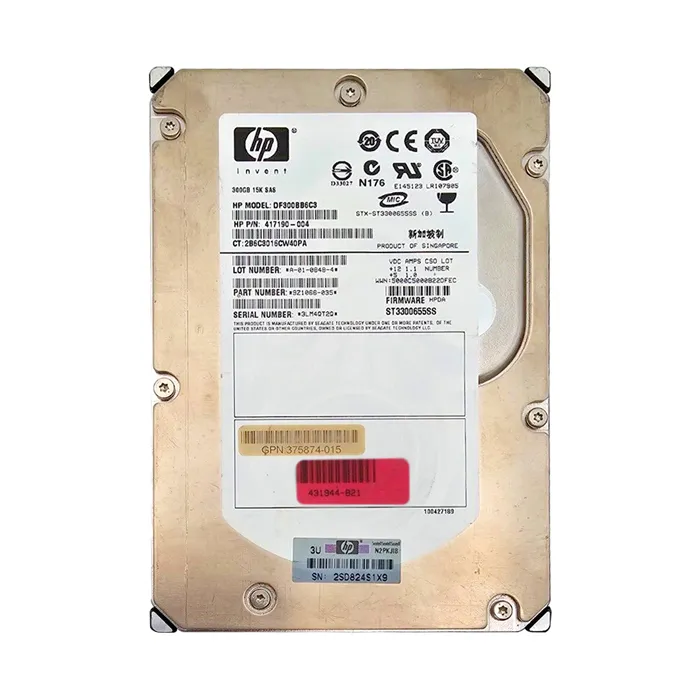 HP 431944-B21 | 300GB 15000RPM SAS 3Gb/s LFF Hot-Pluggable Single Port 3.5-inch Hard Drive for Gen1 to Gen7 ProLiant Servers Refurbished - Hewlett-Packard (ou HP en abrégé) refurbished available on Gotodirect