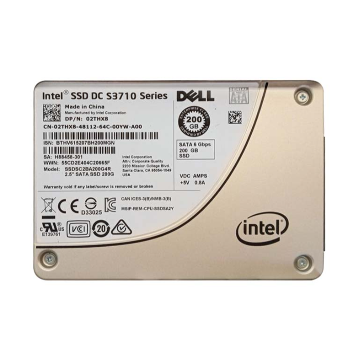 Intel SSDSC2BA200G4R | S3710 200GB Multi-Level Cell SATA 6Gb/s 2.5-Inch Solid State Drive Refurbished - Intel refurbished available on Gotodirect