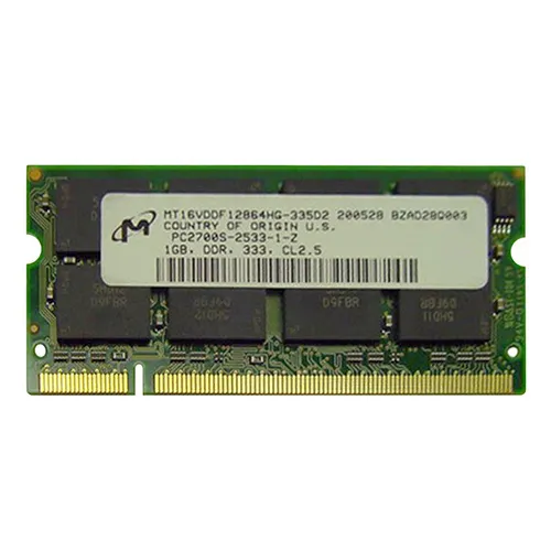 Micron MT16VDDF12864HG-335D2 | 1GB DDR-333MHz PC2700 Non-ECC Unbuffered SODIMM CL2.5 2Rx8 2.5V 200-Pin Memory Module Refurbished -  refurbished available on Gotodirect