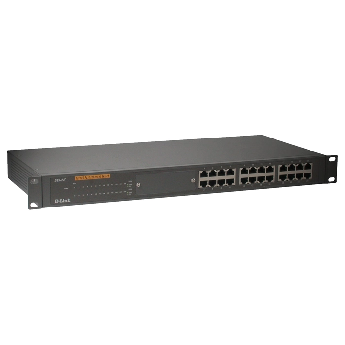 D-Link DSS-24+ | DSS-24 24 x RJ-45 Ports 10/100Base-TX + 2 x Ports 10/100Base-FX SC Connector Layer 2 Unmananged 1U Rack-Mountable Fast Ethernet Network Switch Refurbished - D-Link refurbished available on Gotodirect