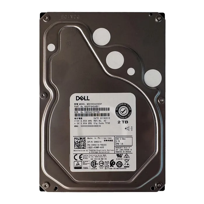 Dell HHX14 | 2TB 7200RPM SAS 12Gb/s Hot-Swappable 128MB Cache (512n) 3.5-Inch Nearline Hard Drive for PowerEdge Servers Refurbished - Dell refurbished available on Gotodirect