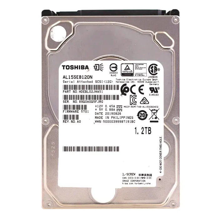 Toshiba AL15SEB120N | 1.2TB 10000RPM SAS 12Gb/s 128MB Cache 2.5-Inch Enterprise Hard Drive Refurbished - Toshiba refurbished available on Gotodirect